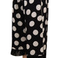 Dolce & Gabbana Polka Dot Mid Waist Cropped Trouser Pants