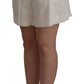 Dolce & Gabbana White High Waist Culotte Cotton Shorts