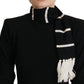 Dolce & Gabbana Black Cashmere Turtleneck Scarf Pullover Sweater