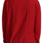 Dolce & Gabbana Red Wool Knit Round Neck Pullover Sweater