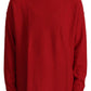 Dolce & Gabbana Red Wool Knit Round Neck Pullover Sweater