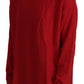 Dolce & Gabbana Red Wool Knit Round Neck Pullover Sweater