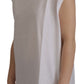 Dolce & Gabbana White Cotton Printed Round Neck Tank Top