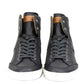 Bally Dark Grey Red Beige Stripe Leather High Top Sneakers