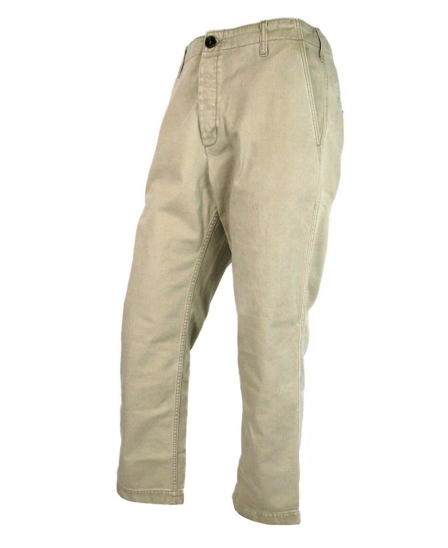 Gucci Light Brown Washed Gucci Print Button Fly Pants