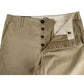 Gucci Light Brown Washed Gucci Print Button Fly Pants