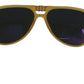 Dolce & Gabbana Yellow Acetate Black Lens Aviator DG4196 Sunglasses