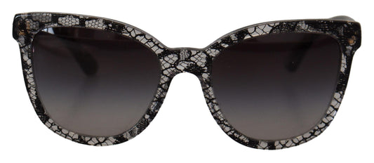 Dolce & Gabbana Black Lace White Acetate Frame Shades DG4190 Sunglasses