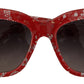 Dolce & Gabbana Red Lace Acetate Rectangle Shades  DG4231F  Sunglasses