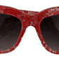 Dolce & Gabbana Red Lace Acetate Rectangle Shades DG4231Sunglasses