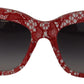 Dolce & Gabbana Red Lace Acetate Rectangle Shades DG4231Sunglasses