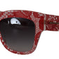 Dolce & Gabbana Red Lace Acetate Rectangle Shades DG4231Sunglasses