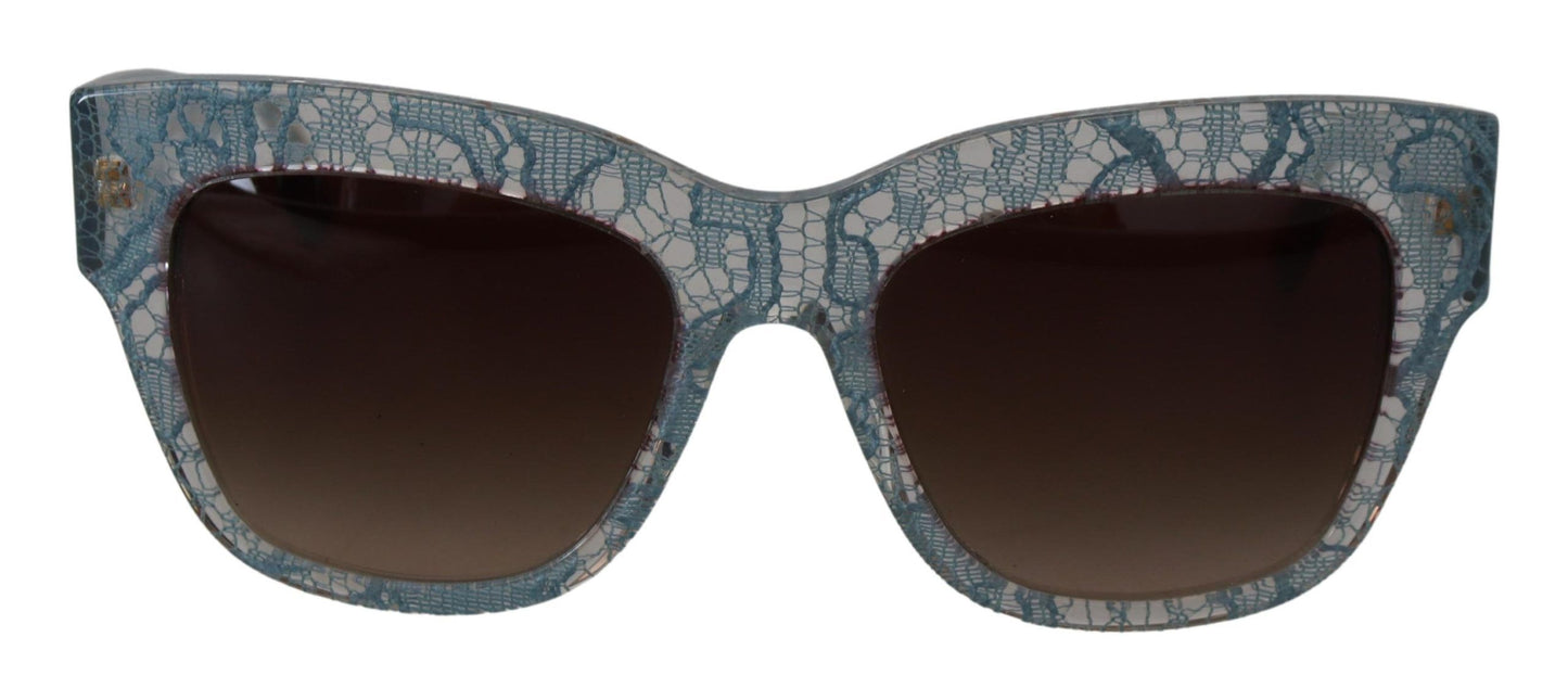 Dolce & Gabbana Blue Lace Acetate Crystal Butterfly DG4231 Sunglasses