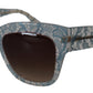 Dolce & Gabbana Blue Lace Acetate Crystal Butterfly DG4231 Sunglasses