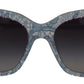 Dolce & Gabbana Blue Lace Acetate Rectangle Shades DG4226 Sunglasses