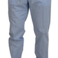 Dolce & Gabbana Blue Cotton Stretch Trousers Chinos Pants