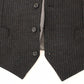 Dolce & Gabbana Gray Striped Wool Dress Vest Gilet