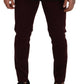 Dolce & Gabbana Bordeaux Cotton Stretch GOLD Denim Jeans