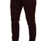 Dolce & Gabbana Bordeaux Cotton Stretch GOLD Denim Jeans