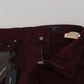 Dolce & Gabbana Bordeaux Cotton Stretch GOLD Denim Jeans