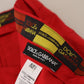 Dolce & Gabbana Red Cotton Slim Fit Trousers Chinos Pants