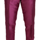 Dolce & Gabbana Pink Silk Slim Trousers Dress Formal Pants