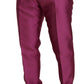 Dolce & Gabbana Pink Silk Slim Trousers Dress Formal Pants