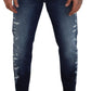 Dolce & Gabbana Blue Wash Cotton Regular Denim Jeans Pants