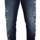 Dolce & Gabbana Blue Wash Cotton Regular Denim Jeans Pants