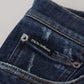 Dolce & Gabbana Blue Wash Cotton Stretch Slim Denim Jeans