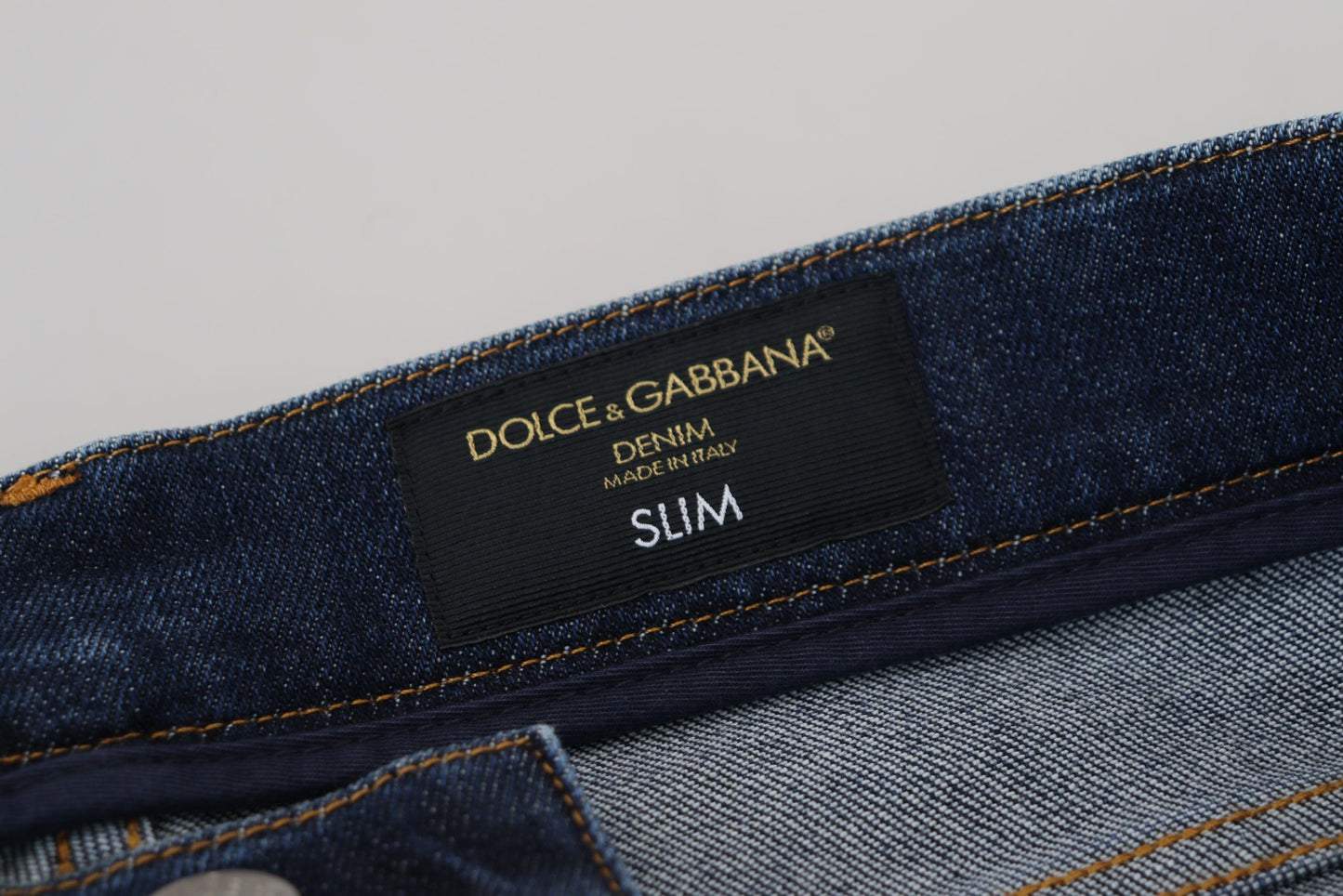 Dolce & Gabbana Blue Wash Cotton Stretch Slim Denim Jeans