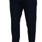 Dolce & Gabbana Blue Cotton Slim Trousers Chinos Pants