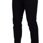 Dolce & Gabbana Blue Stretch Cotton Slim Trousers Chinos Pants