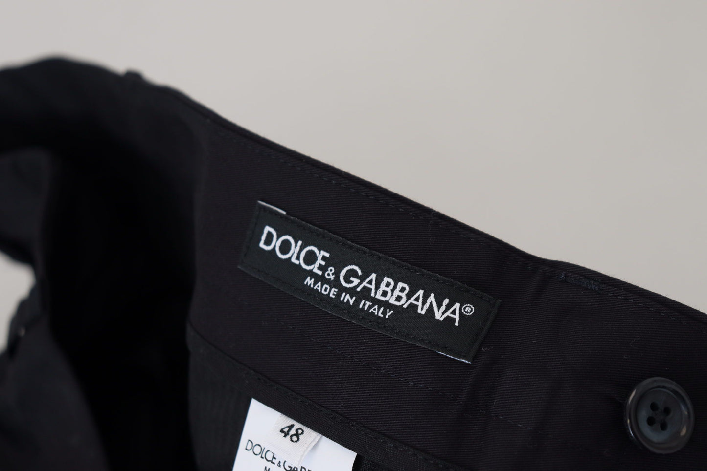 Dolce & Gabbana Blue Stretch Cotton Slim Trousers Chinos Pants