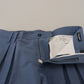 Dolce & Gabbana Blue Linen Cotton Slim Trousers Chinos Pants