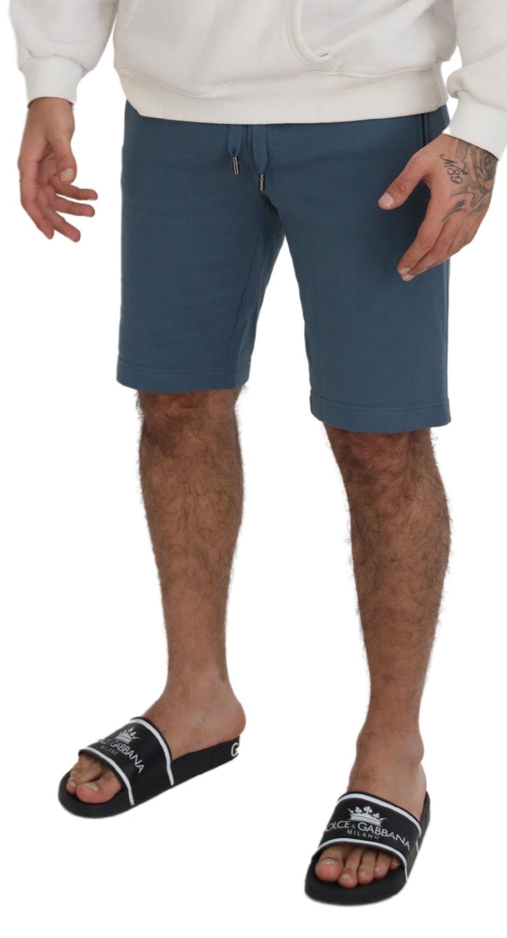 Dolce & Gabbana Blue Cotton Bermuda Casual Mens Shorts