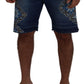 Dolce & Gabbana Blue Denim Cotton Stretch Majolica Shorts