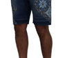 Dolce & Gabbana Blue Denim Cotton Stretch Majolica Shorts