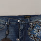 Dolce & Gabbana Blue Denim Cotton Stretch Majolica Shorts