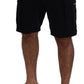 Dolce & Gabbana Black Cotton Bermuda Cargo Shorts