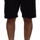 Dolce & Gabbana Black Cotton Bermuda Cargo Shorts