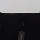 Dolce & Gabbana Black Cotton Bermuda Cargo Shorts