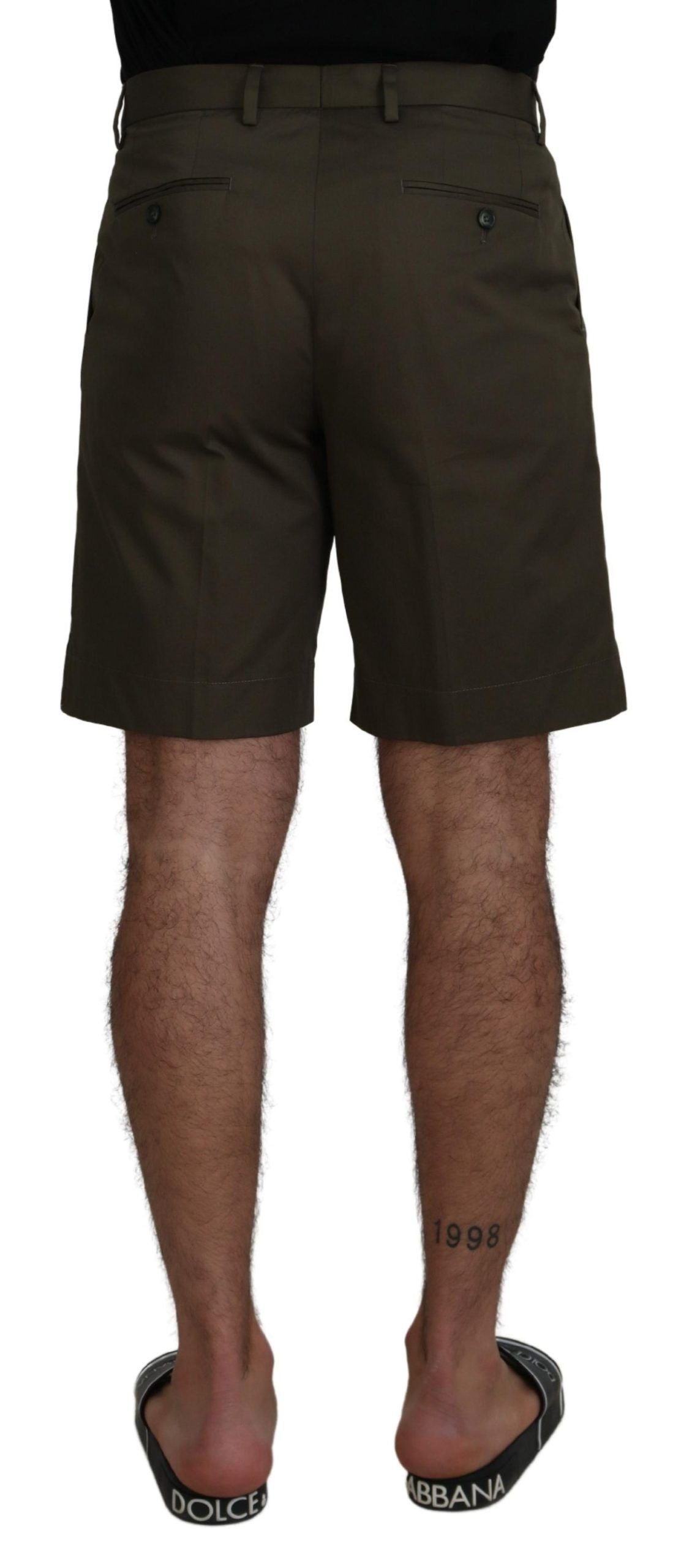 Dolce & Gabbana Green Chinos Cotton Casual Shorts