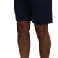 Dolce & Gabbana Blue Chinos Cotton Stretch Casual Shorts