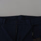 Dolce & Gabbana Blue Chinos Cotton Stretch Casual Shorts