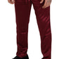 Dolce & Gabbana Bordeaux Silk DG Sleep Lounge Pants