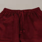 Dolce & Gabbana Bordeaux Silk DG Sleep Lounge Pants