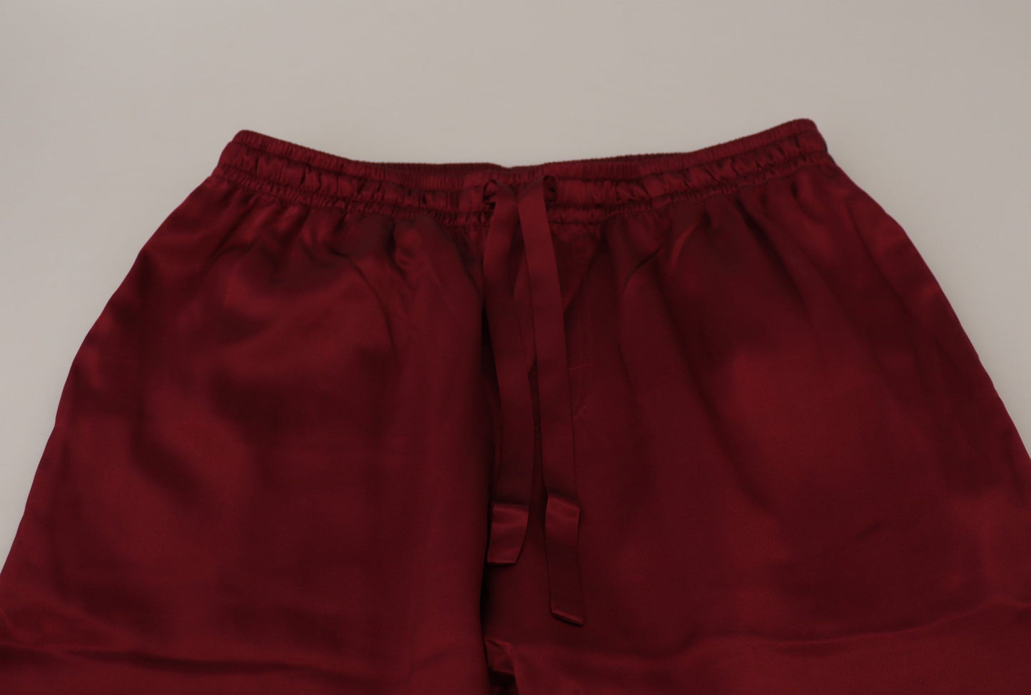 Dolce & Gabbana Bordeaux Silk DG Sleep Lounge Pants