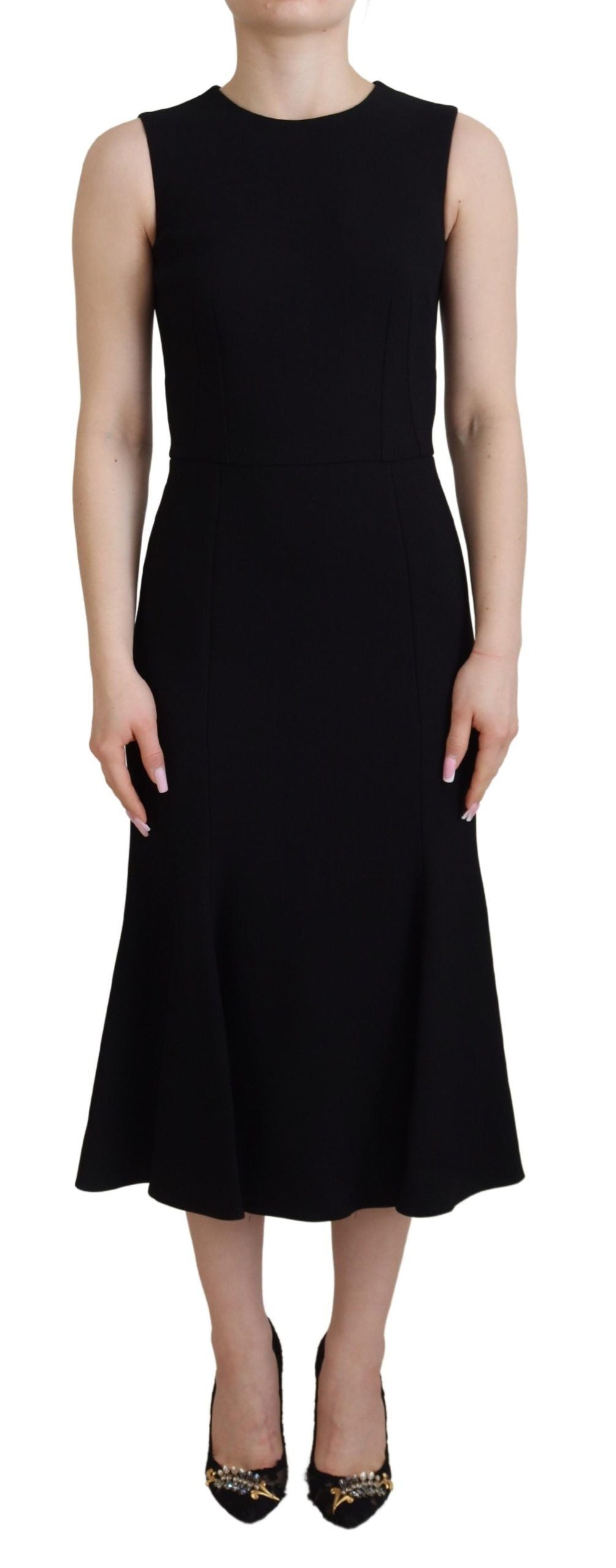 Dolce & Gabbana Elegant Black Fit and Flare Dress