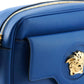 Versace Blue Calf Leather Camera Shoulder Bag